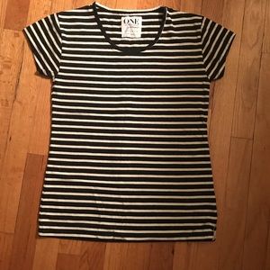 One Teaspoon striped short sleeve tee